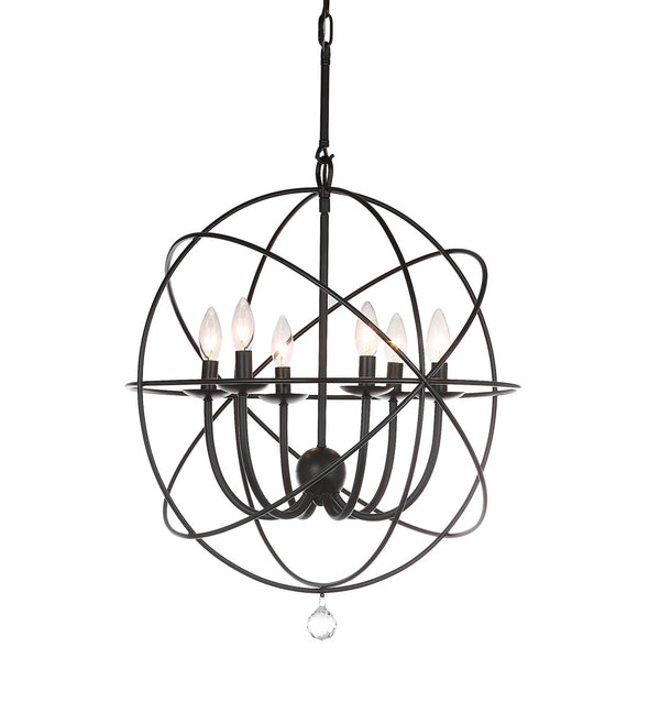 Safavieh EVIE, 4-Light Adjustable Chandelier - Sleek Black Iron Design for Modern & Transitional Spaces LIT4521A