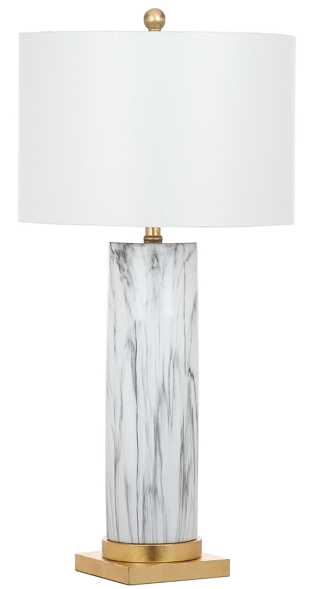 Safavieh ABNER, Elegant 31.25-Inch Black and White Ceramic Table Lamp Set of 2 for Modern Home Decor LIT4522B-SET2