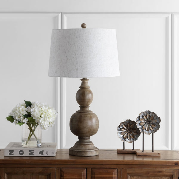 Safavieh ARACELI, Elegant 31.5-Inch Brown Polyresin Table Lamp Set of 2 for Timeless Home Décor & Lighting LIT4525A-SET2