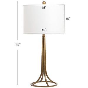 Safavieh MCKENNA, Elegant 30-Inch Bronze Iron Table Lamp Set of 2 with Ceramic-Marble Finish for Any Room LIT4527A-SET2