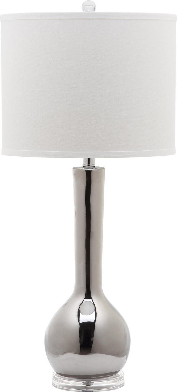 Safavieh MAE, 30.5-Inch Silver Ceramic Table Lamp – Modern Design for Stylish Ambient Lighting & Elegance LITS4091M