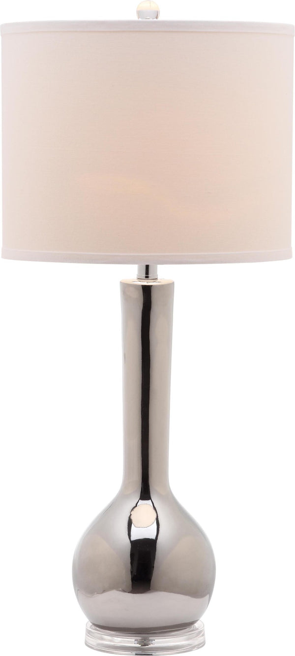 Safavieh MAE, 30.5-Inch Silver Ceramic Table Lamp – Modern Design for Stylish Ambient Lighting & Elegance LITS4091M
