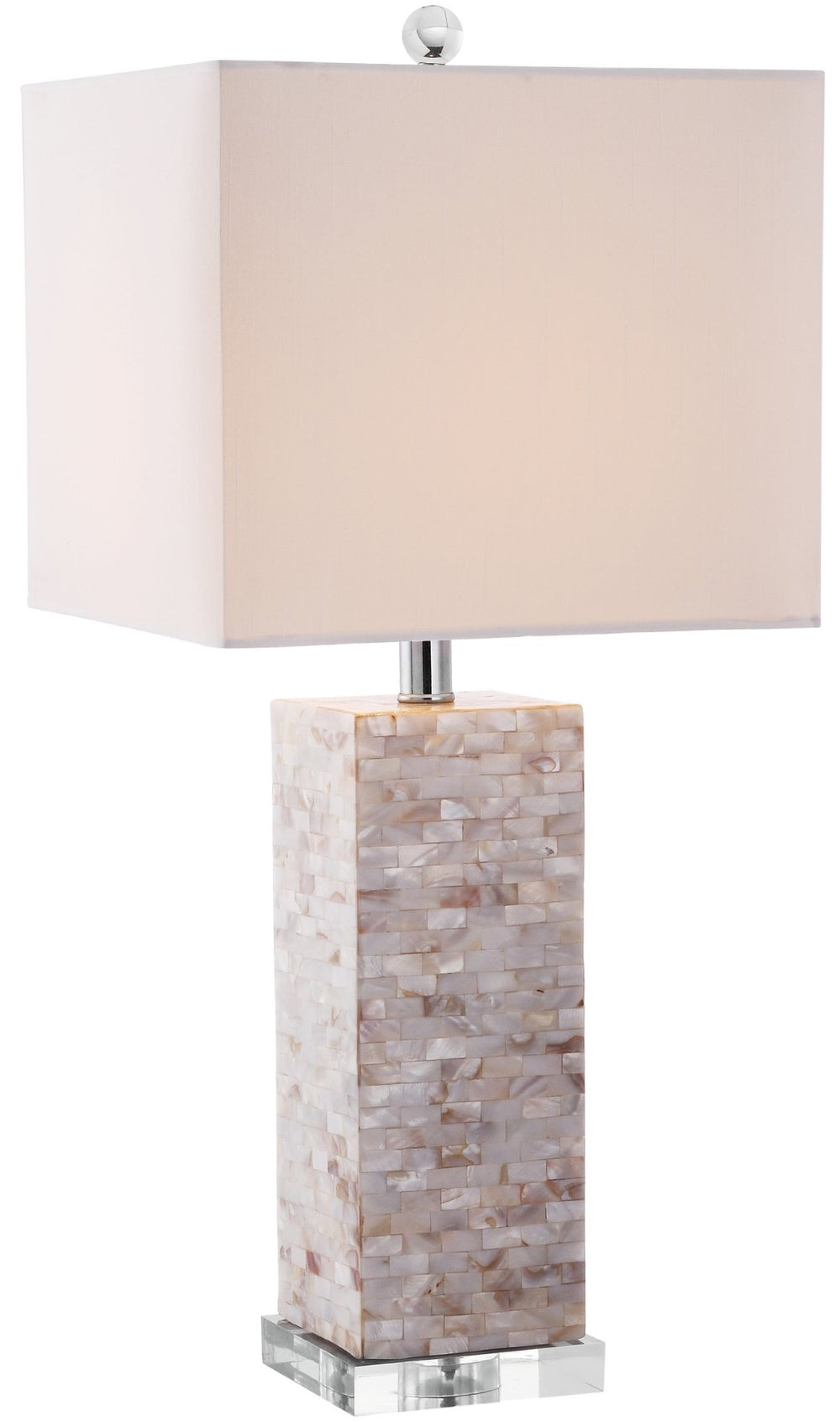Safavieh HOMER, 26 Inch Shell Table Lamp – Elegant Design with Warm Glow, Perfect for Coastal & Modern Decor LITS4106A