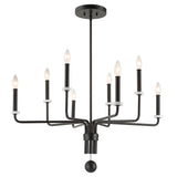 Uttermost Ebony Elegance 8 Light Chandelier 21353 STEEL, MARBLE