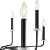 Uttermost Ebony Elegance 8 Light Chandelier 21353 STEEL, MARBLE