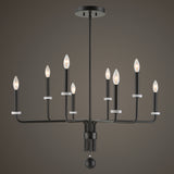 Uttermost Ebony Elegance 8 Light Chandelier 21353 STEEL, MARBLE