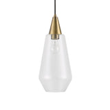 Uttermost Eichler Antique Brass 1 Light Mini Pendant 21559 STEEL, GLASS