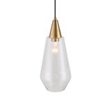 Uttermost Eichler Antique Brass 1 Light Mini Pendant 21559 STEEL, GLASS