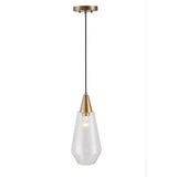 Uttermost Eichler Antique Brass 1 Light Mini Pendant 21559 STEEL, GLASS