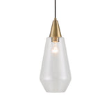 Uttermost Eichler Antique Brass 1 Light Mini Pendant 21559 STEEL, GLASS