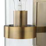Uttermost Cardiff Antique Brass 1 Light Cylinder Sconce 22549 GLASS, STEEL