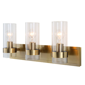 Uttermost Cardiff Antique Brass 3 Light Vanity 22870 GLASS, STEEL