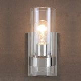 Uttermost Cardiff Nickel 1 Light Cylinder Sconce 22550 GLASS, STEEL