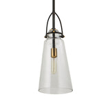 Uttermost Saugus Industrial 1 Light Pendant 21562 STEEL,GLASS