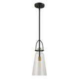 Uttermost Saugus Industrial 1 Light Pendant 21562 STEEL,GLASS