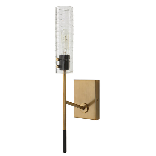 Uttermost Telesto 1 Light Brass Sconce 22553 GLASS, STEEL