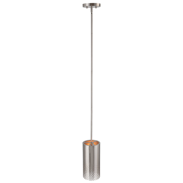 Uttermost Manheim 1 Light Nickel Cylinder Pendant 21568 IRON