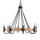 Uttermost Deschutes 8 Light Farmhouse Chandelier 21356 STEEL