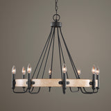 Uttermost Deschutes 8 Light Farmhouse Chandelier 21356 STEEL