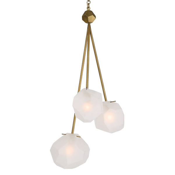 Uttermost Geodesic 3 Light Pendant 21575 STEEL, GLASS