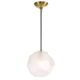 Uttermost Geodesic 1 Light Mini Pendant 21576 STEEL, GLASS