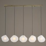 Uttermost Geodesic 5 Light Linear Pendant 21577 STEEL, GLASS