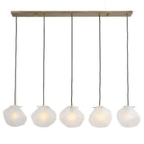 Uttermost Geodesic 5 Light Linear Pendant 21577 STEEL, GLASS