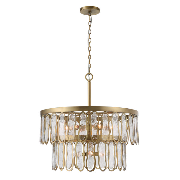 Uttermost Aurelie 9 Light Round Pendant 21586 STEEL, GLASS