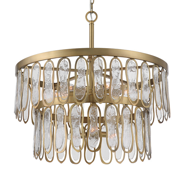 Uttermost Aurelie 9 Light Round Pendant 21586 STEEL, GLASS