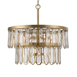 Uttermost Aurelie 9 Light Round Pendant 21586 STEEL, GLASS