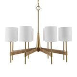 Uttermost Lautoka Rattan 8 Light Chandelier 21372 STEEL, RATTAN, FABRIC