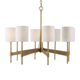 Uttermost Lautoka Rattan 8 Light Chandelier 21372 STEEL, RATTAN, FABRIC