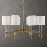 Uttermost Lautoka Rattan 8 Light Chandelier 21372 STEEL, RATTAN, FABRIC