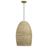 Uttermost Cardamom 1 Light Woven Rope Pendant 21587 STEEL, CORN ROPE