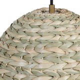 Uttermost Cardamom 1 Light Woven Rope Pendant 21587 STEEL, CORN ROPE