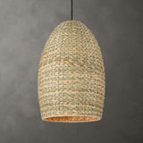 Uttermost Cardamom 1 Light Woven Rope Pendant 21587 STEEL, CORN ROPE