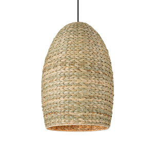 Uttermost Cardamom 1 Light Woven Rope Pendant 21587 STEEL, CORN ROPE