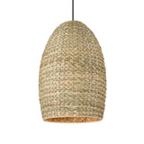 Uttermost Cardamom 1 Light Woven Rope Pendant 21587 STEEL, CORN ROPE