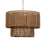 Uttermost Biswas Woven Jute 1 Light Pendant 21595 IRON, JUTE