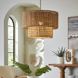 Uttermost Biswas Woven Jute 1 Light Pendant 21595 IRON, JUTE