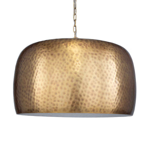 Uttermost Hand-hammered Brass Pendant Light - Vintage Charm With Adjustable Height & Unique Design Brass Iron 21610