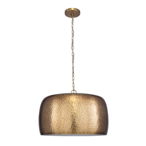Uttermost Hand-hammered Brass Pendant Light - Vintage Charm With Adjustable Height & Unique Design Brass Iron 21610