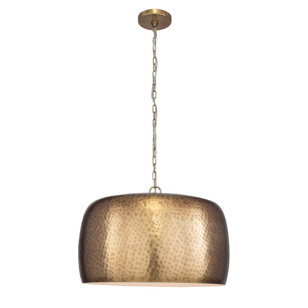Uttermost Hand-hammered Brass Pendant Light - Vintage Charm With Adjustable Height & Unique Design Brass Iron 21610