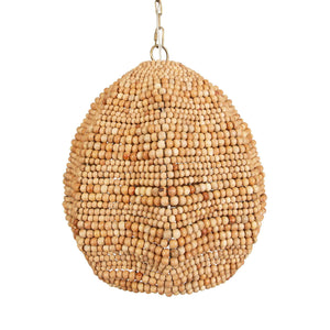 Uttermost Kauri Extra Large Pendant Light With Natural Wooden Beads And Antique Finish For Stunning Style Brass,Woodtone Iron,Wood Beads 21612