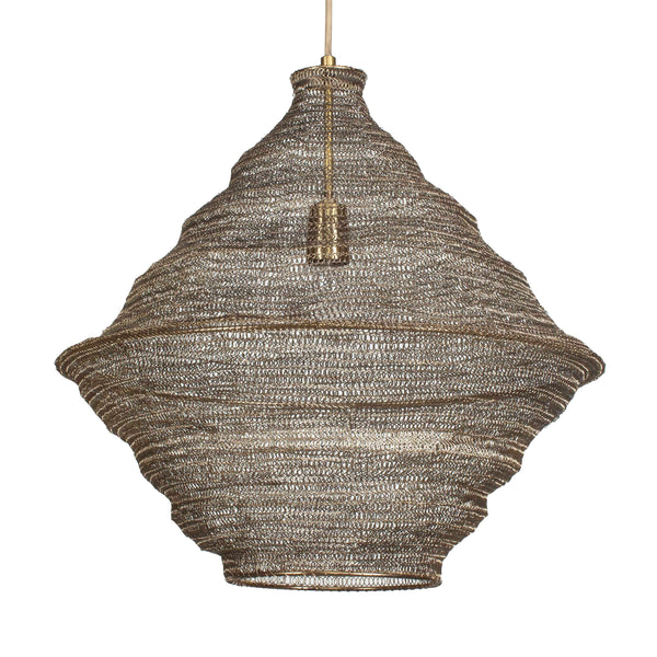 Uttermost Sigh Woven Brass Pendant Light - Adjustable Antique Shade With 15' Cord For Unique Style Brass Iron 21614
