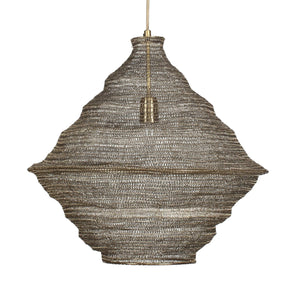 Uttermost Sigh Woven Brass Pendant Light - Adjustable Antique Shade With 15' Cord For Unique Style Brass Iron 21614