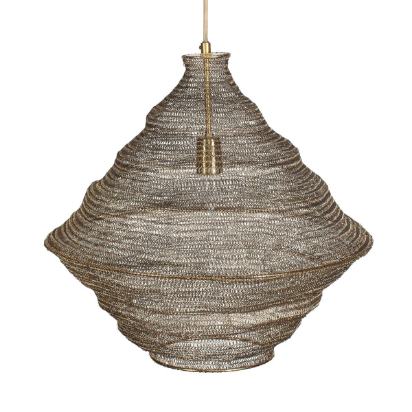 Uttermost Sigh Woven Brass Pendant Light - Adjustable Antique Shade With 15' Cord For Unique Style Brass Iron 21614