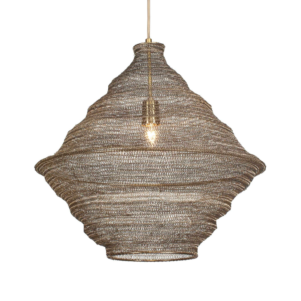 Uttermost Sigh Woven Brass Pendant Light - Adjustable Antique Shade With 15' Cord For Unique Style Brass Iron 21614