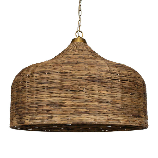 Uttermost Tauranga Seagrass 5-light Pendant - Rustic Charm With Antique Brass Accents & Adjustable Chain Brass Iron,Sea Grass 21616