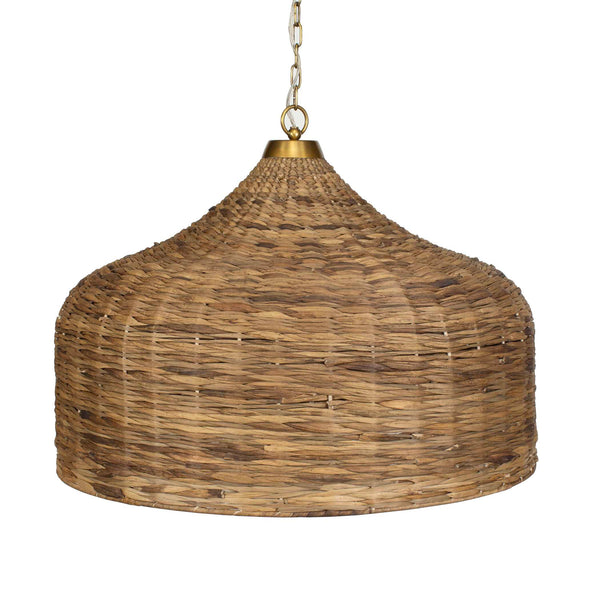 Uttermost Tauranga Seagrass 5-light Pendant - Rustic Charm With Antique Brass Accents & Adjustable Chain Brass Iron,Sea Grass 21616